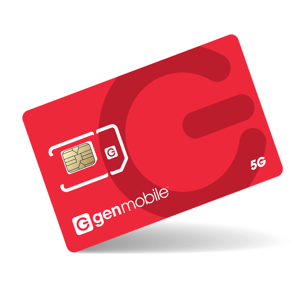 Gen Mobile 1 Month Plan - 2GB Data Physical SIM Card Kit