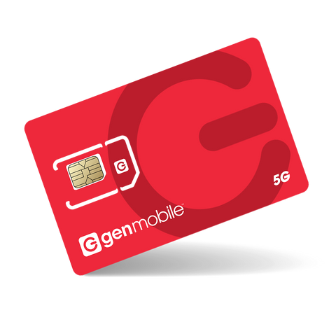 Gen Mobile 1 Month Plan - 2GB Data Physical SIM Card Kit