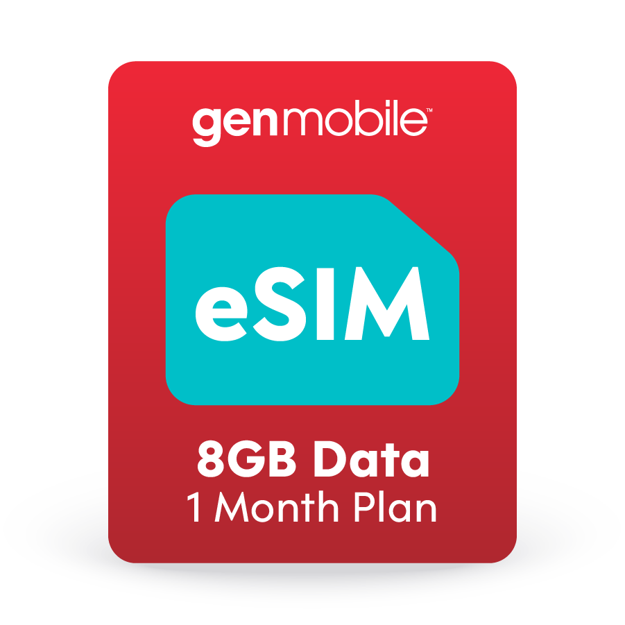 Gen Mobile 1 Month Plan - 8GB Data eSIM Kit